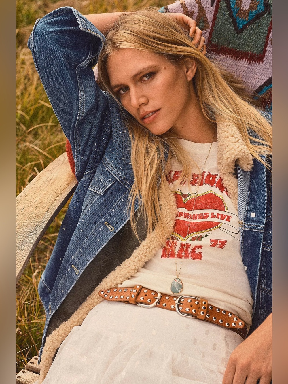 NWT Letluv Anthropologie Fleetwood Mac Silver Springs Tee ~ Size XS